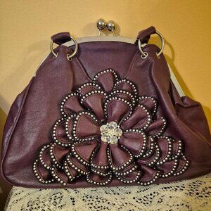Big flower hand bag
